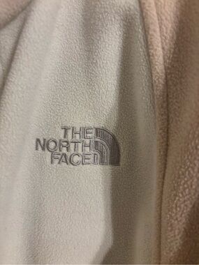 The North Face Cream Fleece Pullover with Embroidered Logo